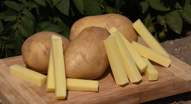 Potato markies with pieces of French Fries