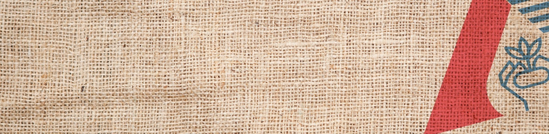 Jute texture header background red