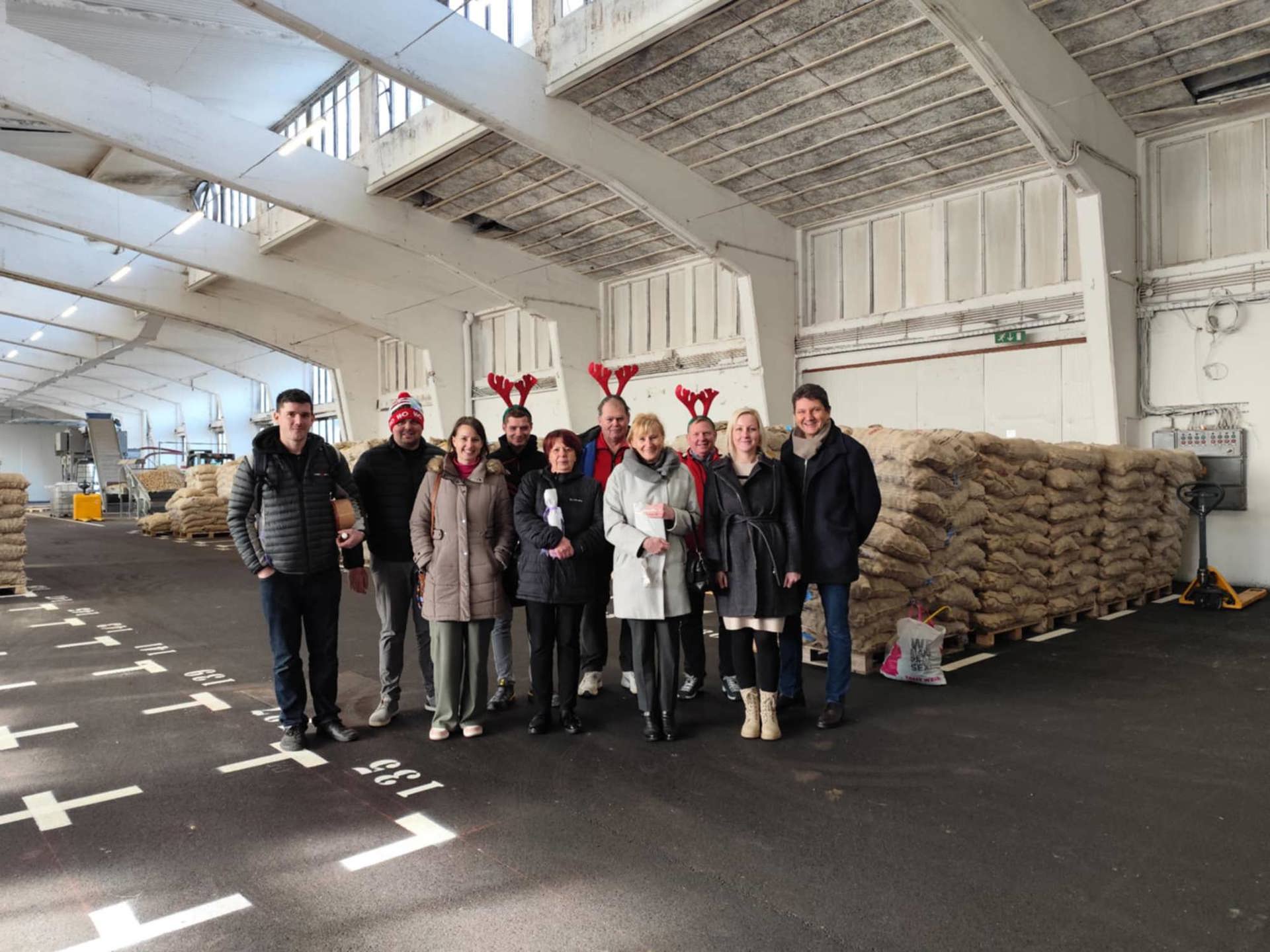 Interseme Slovenia team in warehouse
