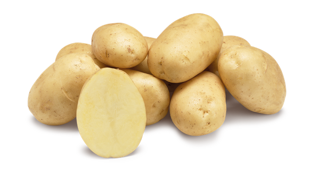 Adato nestje met een doorgesneden aardappel potato